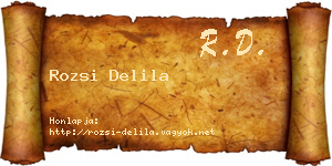 Rozsi Delila névjegykártya
